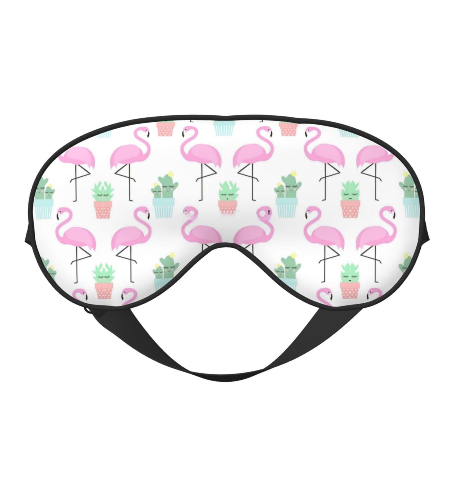Tropical Flamingo Sleep Mask | Adjustable & Breathable Eye Mask for Ultimate Comfort - Buy Online on SooperMarket.com