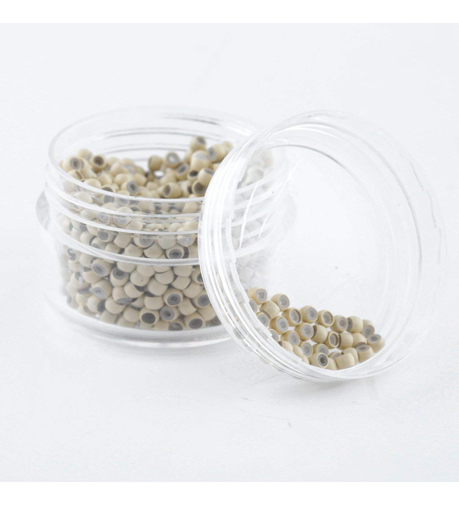 600 Blonde Vlasy Silicone Lined Nano Rings Beads for Nano Tip Hair Extensions - 600 Count - Buy Online on SooperMarket.com