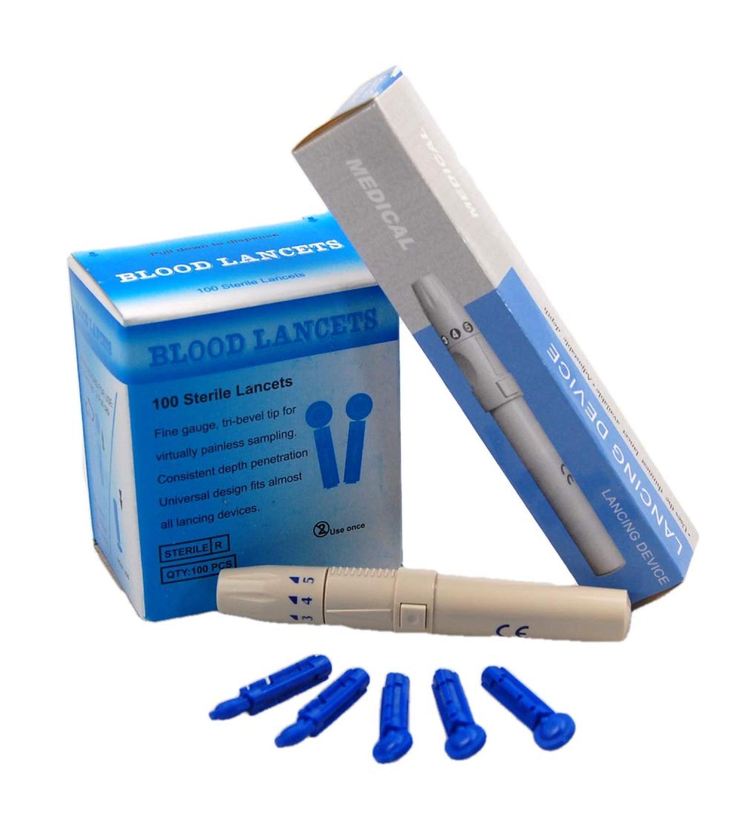 eFast Auto Lancing Device Plus 100 28-G Sterile Lancets - Easy Blood Glucose Testing - Buy Online on SooperMarket.com