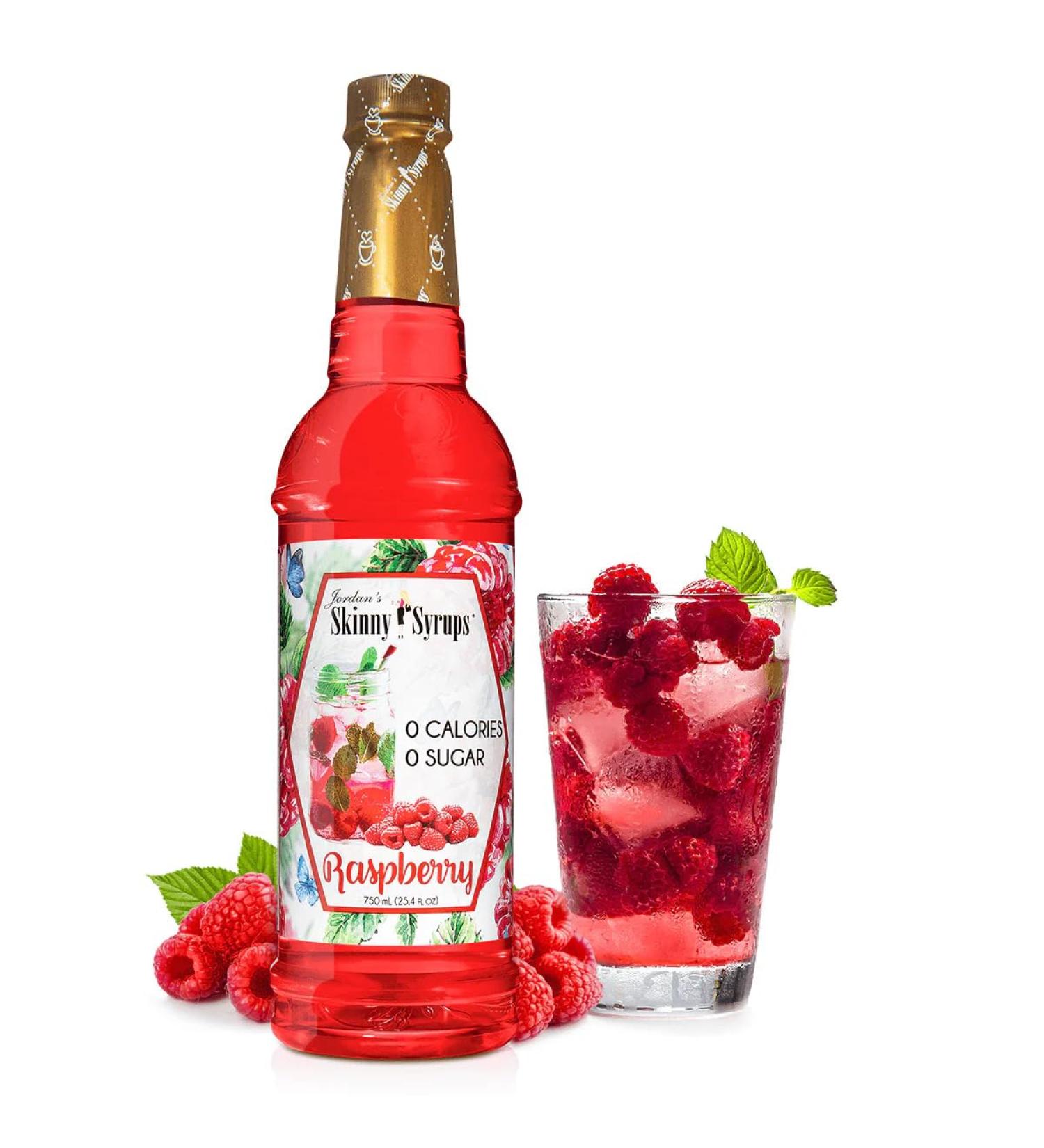 Jordan's Skinny Mixes Sugar-Free Syrup Raspberry Flavor Fruit Flavored Water Enhancer Drink Mix for Iced Tea Lemonade and More - Zero Calorie Flavoring - Keto Friendly - 750ml (25.4 Fl Oz) - Buy Online on SooperMarket.com