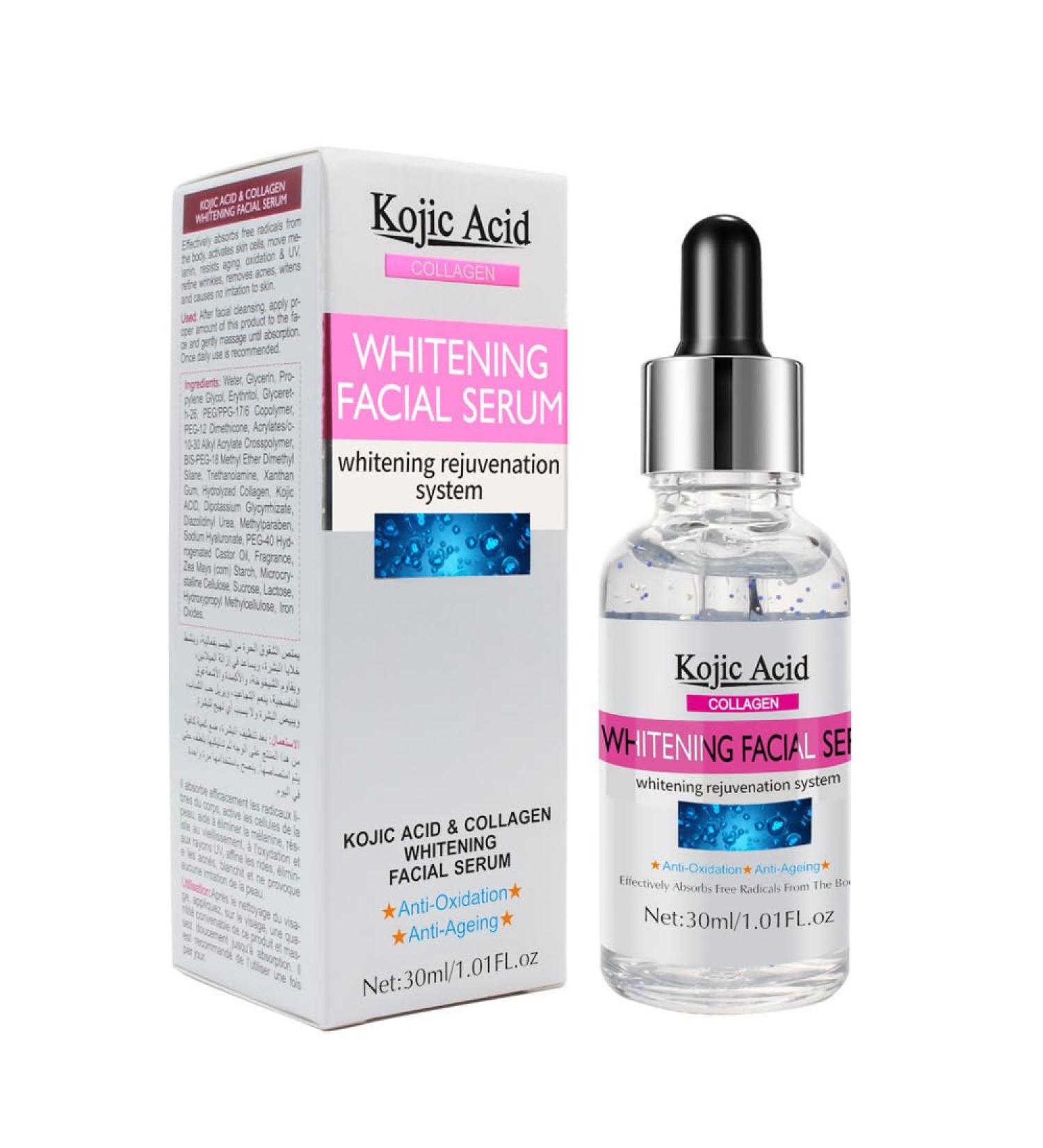 Kojic Acid Serum for Skin Clarifying Complexion Revitalization Fade Cream Anti Wrinkle Fine Lines Dark Spot Corrector Nourishing Firming Daily Skin Care Serum Plumping Anti-Aging Hydrating 1.05OZ - Buy Online on SooperMarket.com