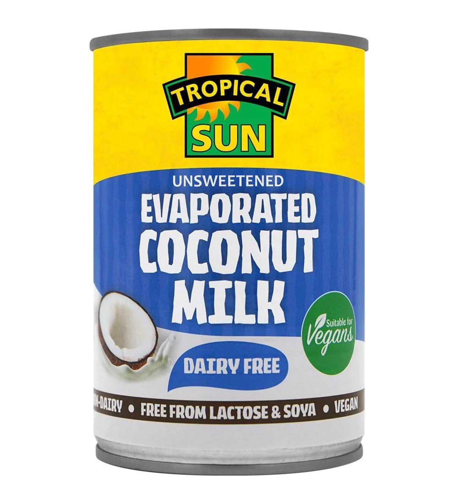 MASTropical Sun Evaporated Coconut Milk Dairy Free 400ml Case of 6-Fd