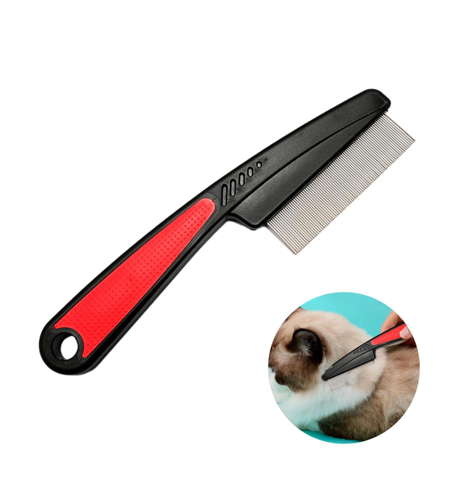 Cat Ridge Stainless Steel Brush - Gentle Scalp Care & Lice Comb for Cats & Dogs | Durable Flea & Tangle Remover - Buy Online on SooperMarket.com