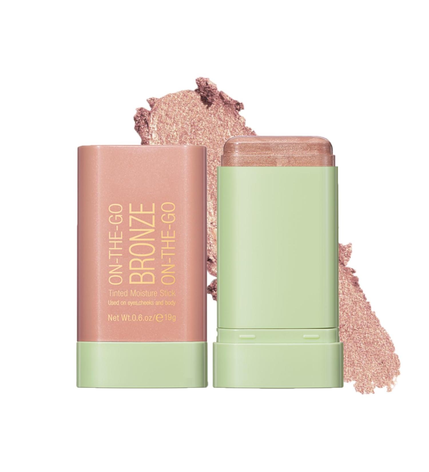 Highlighter Makeup Stick - Waterproof Glitter Cream Highlighter - Bronzer Contour Face Makeup - Long-lasting 3-in-1 Multi Uses for Face Body Eyeshadow (2#soft glow) 2#soft glow 1 g (Pack of 1) - Buy Online on SooperMarket.com
