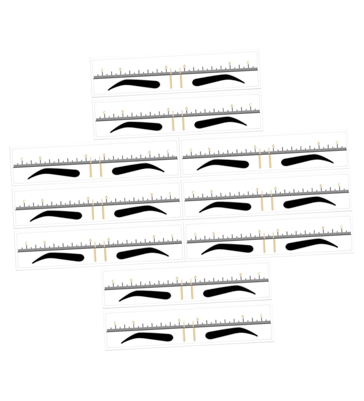 Gogogmee 10pcs Brow Makeup Supplies Eyebrow Stencils Older Women Eyebrow Kit Women Brow Shaping Stencil Pvc - Buy Online on SooperMarket.com