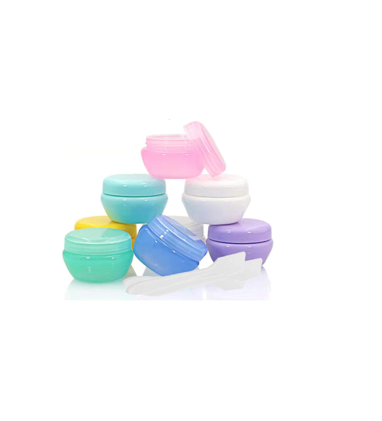 HINNASWA Travel Containers Set for Toiletries & Cosmetics - Pink/Green/Blue/White/Yellow/Purple - Buy Online on SooperMarket.com