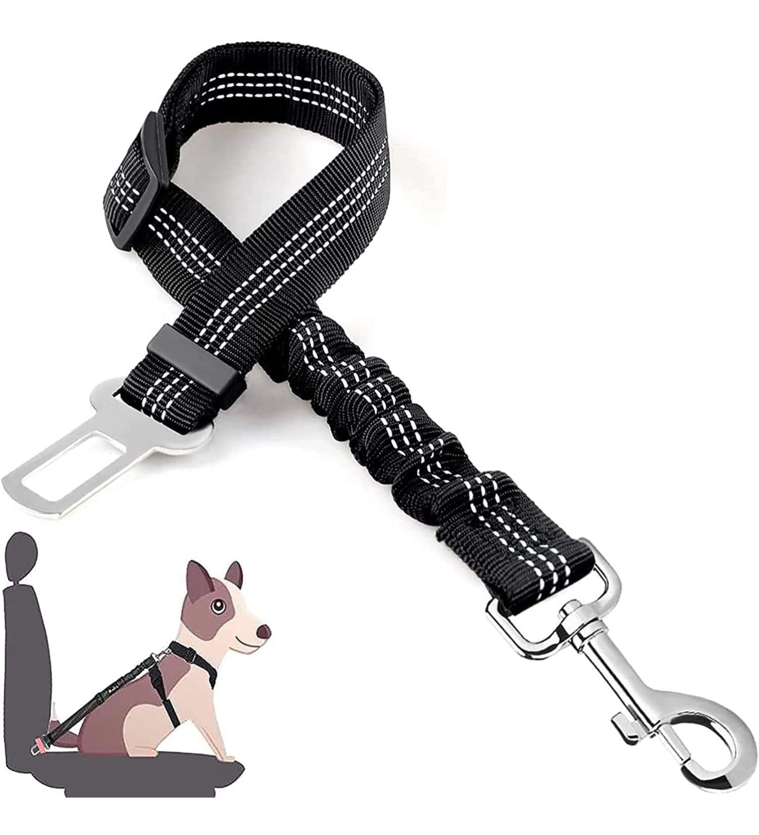 LauCentral Dog Seat Belts for Car Headrest Restraint Puppy Safety Adjustable Dog Car Seatbelts and Strong Leash Leads Accessories for Dogs Cats Pets Black - Buy Online on SooperMarket.com