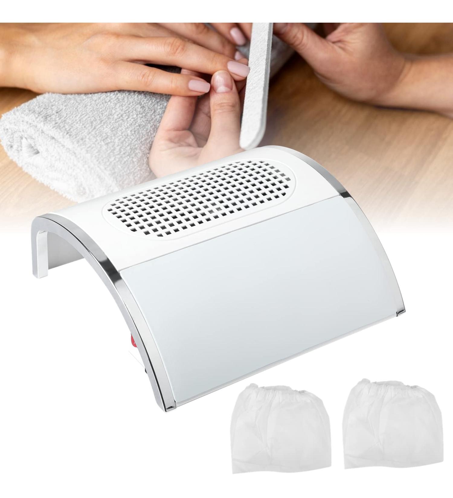 Nail Art Vacuum Cleaner - 80W Strong Suction Manicure Tool for Salon Cleaning with 2 Dust Collection Bags - Buy Online on SooperMarket.com