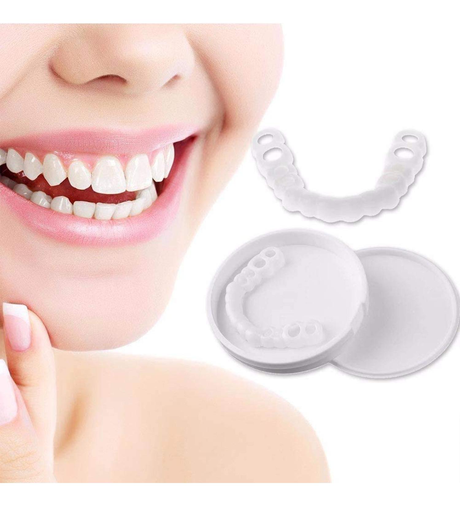 5 Pieces Snap-In Veneers Teeth - Comfortable Flexible Dentures for a Beautiful Smile - Buy Online on SooperMarket.com