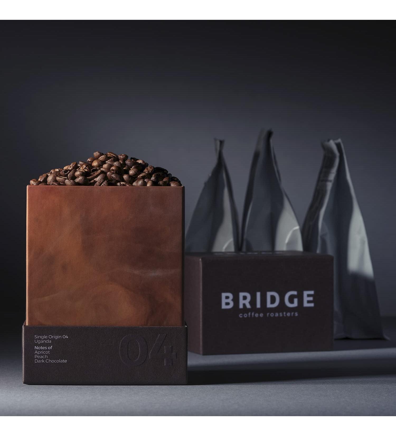 Bridge Coffee Roasters | Single Origin 04 | 250g Light Roast Ugandan Coffee | 100% Arabica Espresso Coffee Beans | Freshly Roasted Speciality Coffee (Espresso 1kg)