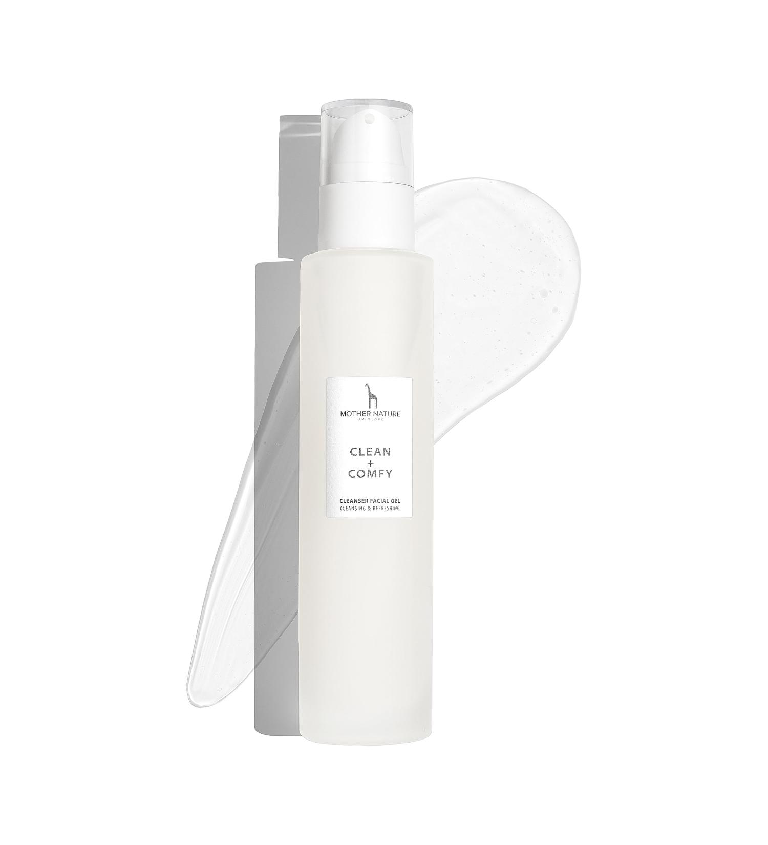 Washing Gel for Facial Cleaning with Salicylic Acid & Bio Aloe Vera | Natural Anti-Pimple Cleaner | 150ml Facial Care by Mother Nature - Buy Online on SooperMarket.com