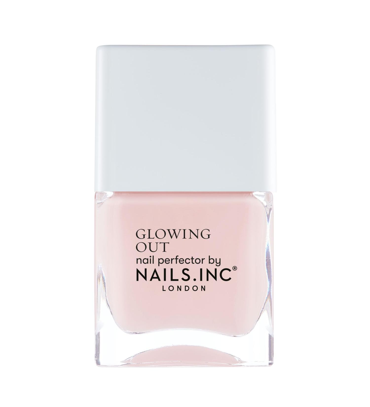 Nails.INC Glow With The Flow Glow-Enhancing Nail Perfector Polish Sheer Peach - Buy Online on SooperMarket.com