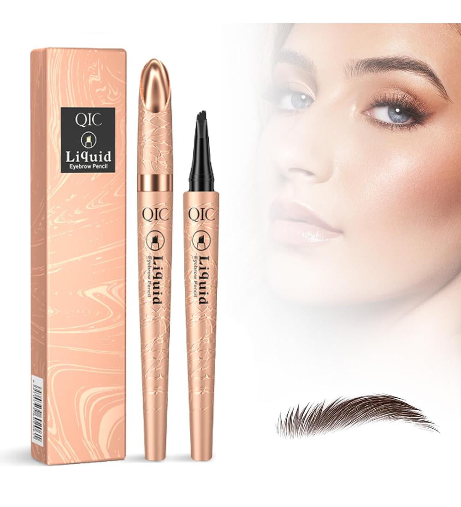 2024 New Magic Eyebrow Pencil with 4 Fork Tip 3D Microblading Eyebrow Pencil Natural Makeup Fine Stroke Magic Eyebrow Pencil Long-Lasting Natural Waterproof Eyebrow Pencil Stay on All Day Dark Coffee - Buy Online on SooperMarket.com