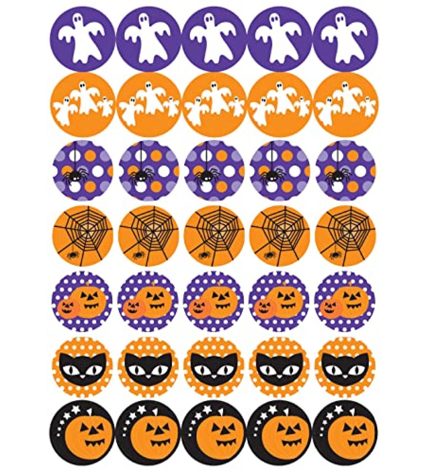 35 x Pre Cut Halloween Cake Cupcake Toppers/Decorations Edible Wafer Paper - Buy Online on SooperMarket.com