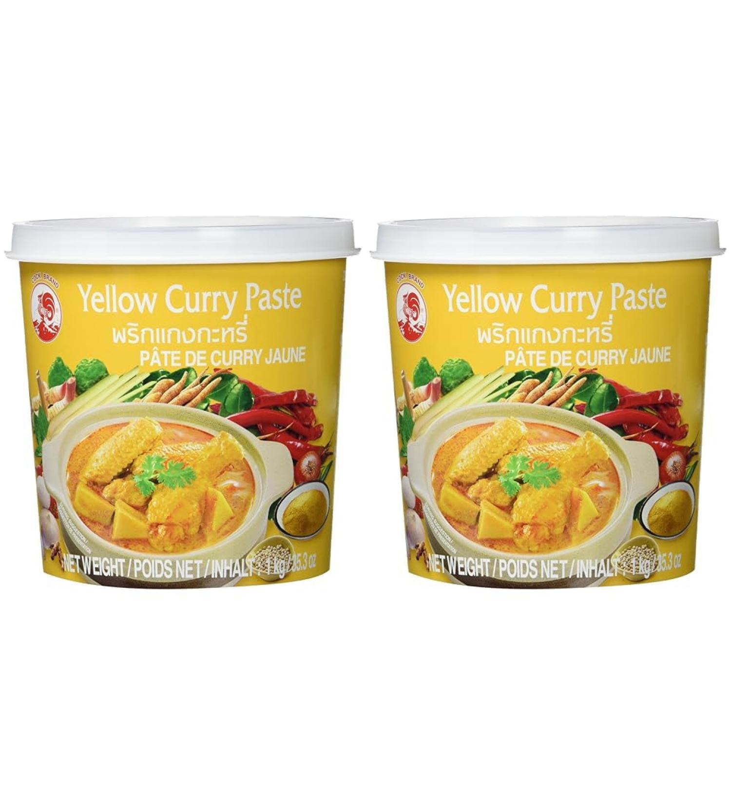 Buy COCK Yellow Curry Paste - 2 Pack (1 kg) | Authentic Thai Flavor for International Shipping - Buy Online on SooperMarket.com