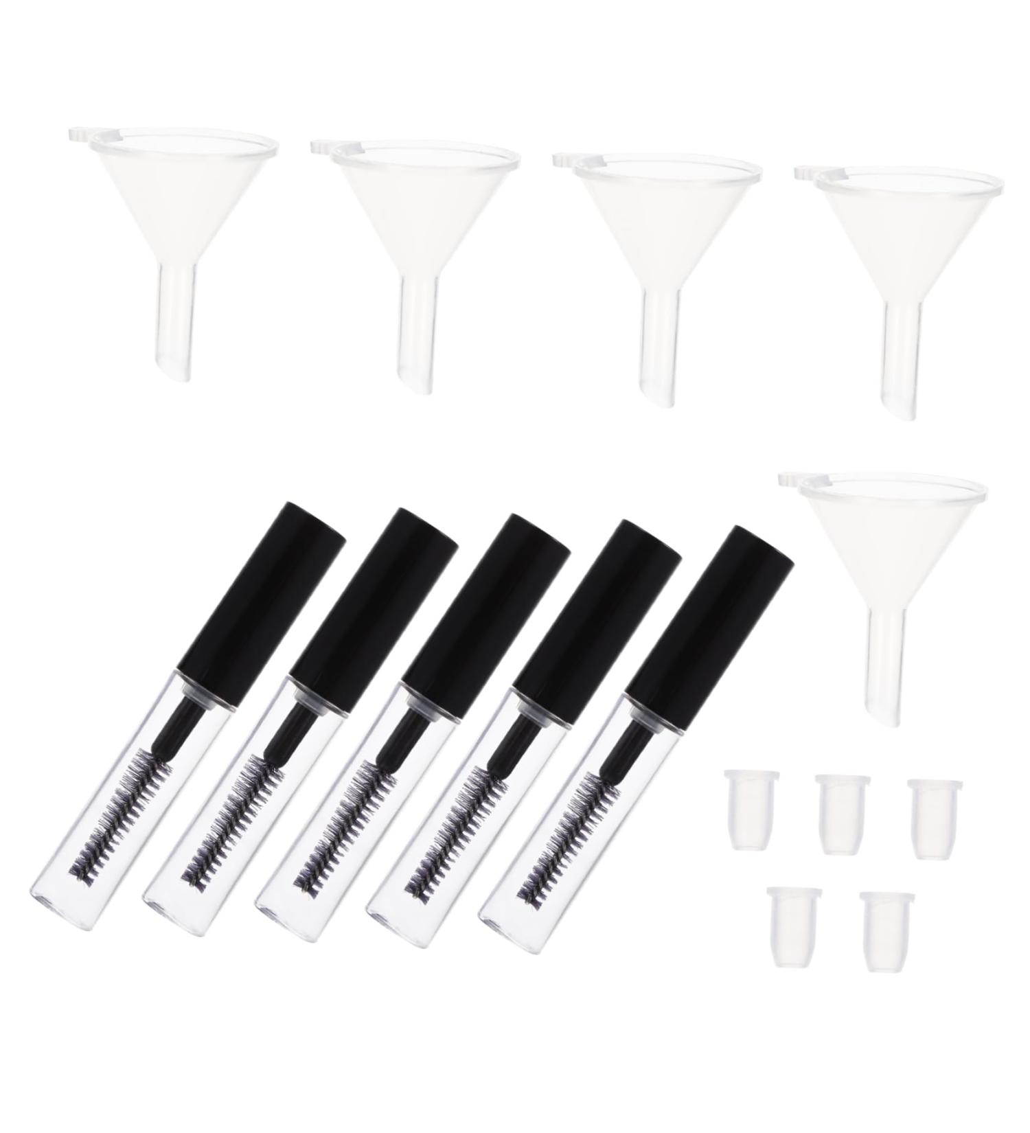 Hemoton 1set Mascara Tube Eyelash Cream Tube Clear Empty Mascara Bottles DIY Mascara Bottle with Funnels Portable Mascara Bottle Refillable Mascara Bottle Small Mascara Container - Buy Online on SooperMarket.com