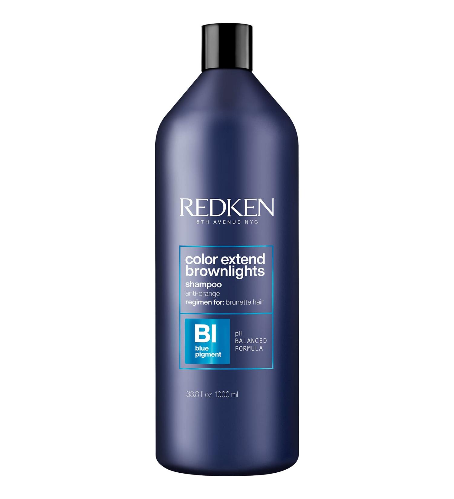 Redken Color Extend Brownlights Blue Toning Shampoo 33.8 Fl Oz - For Brunettes, Natural & Color-Treated Hair - Neutralizes Brass, Sulfate-Free - Buy Online on SooperMarket.com