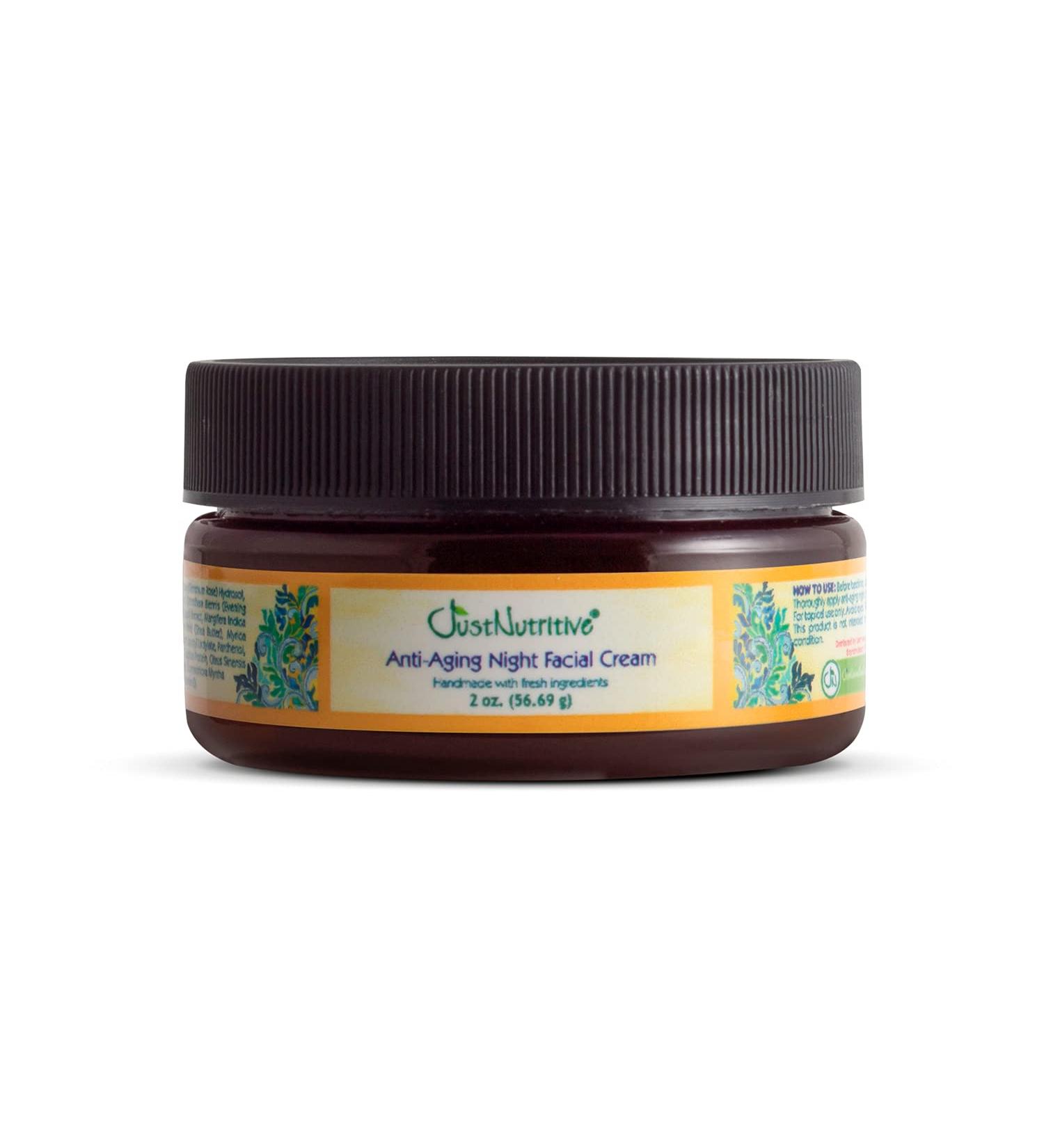 Just Nutritive Anti-Aging Night Facial Cream | Best Night Cream for Wrinkle Reduction | 2oz Anti Aging Skin Care for Youthful Skin - Buy Online on SooperMarket.com