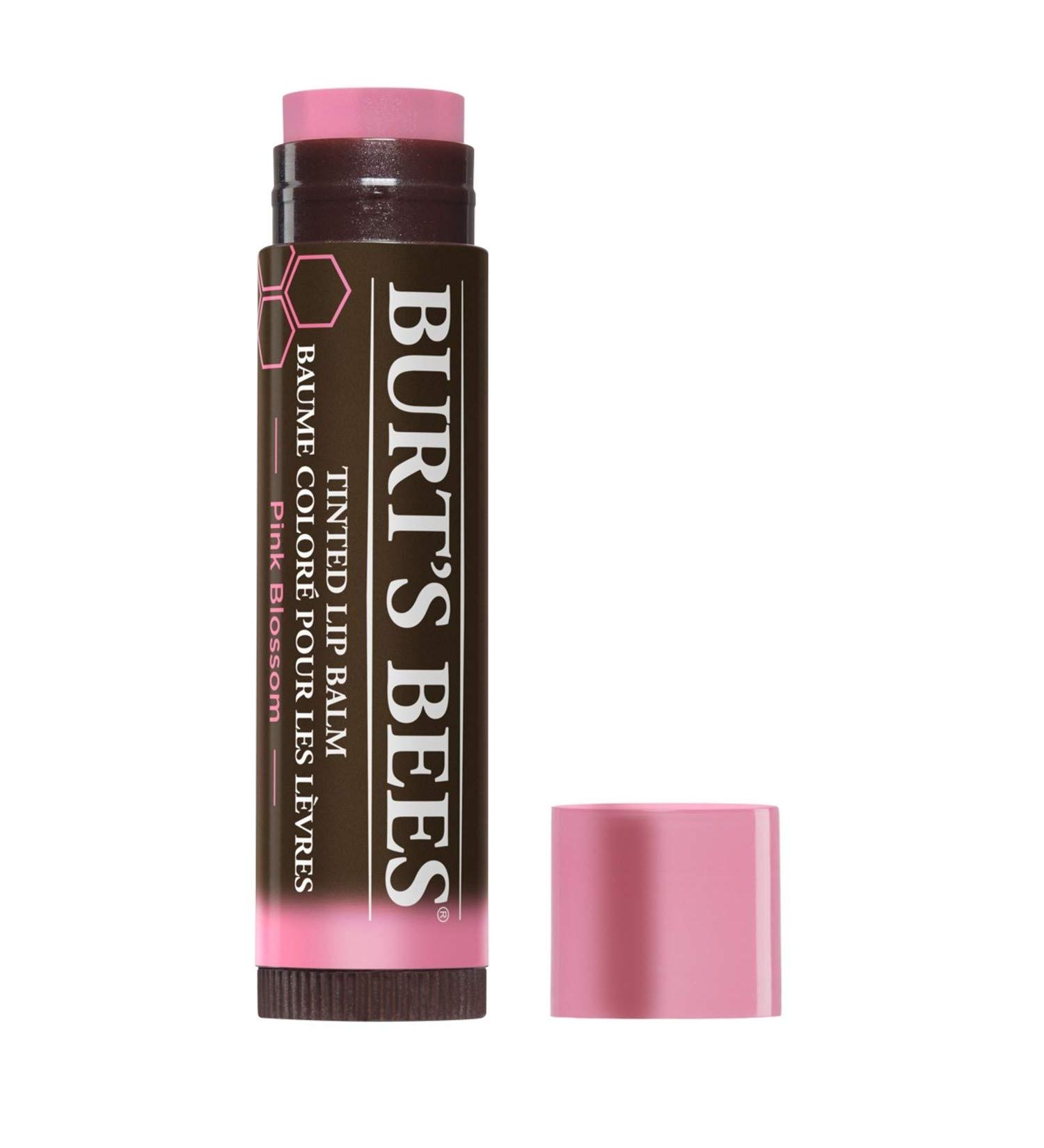 Burt's Bees Pink Blossom Tinted Lip Balm with Shea Butter - 100% Natural & Moisturizing | 1 Tube - Buy Online on SooperMarket.com
