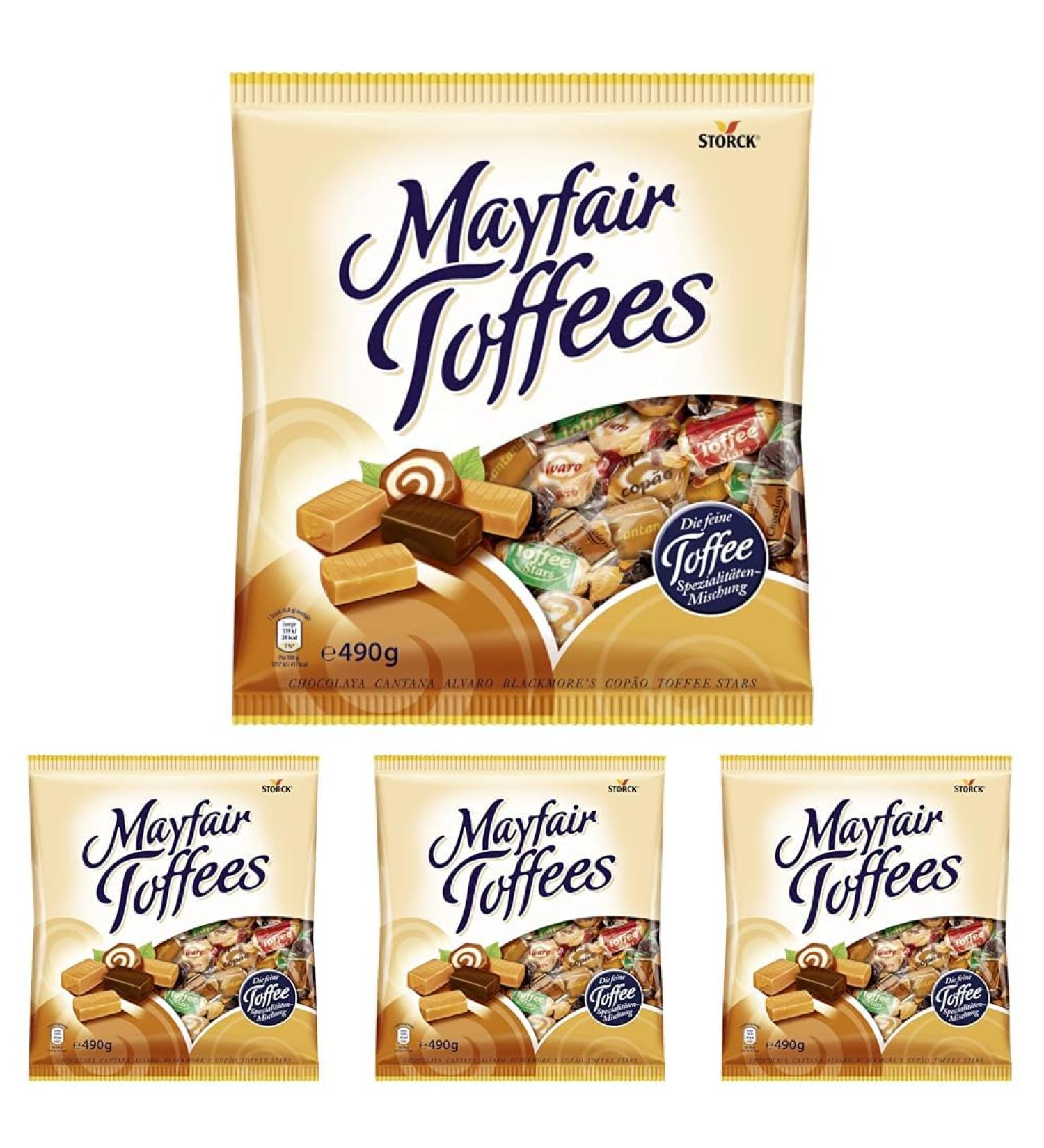 Buy Storck Mayfair Toffees - 490g Karamell Toffee Bonbon Mix (Pack of 4) - International Shipping Available - Buy Online on SooperMarket.com