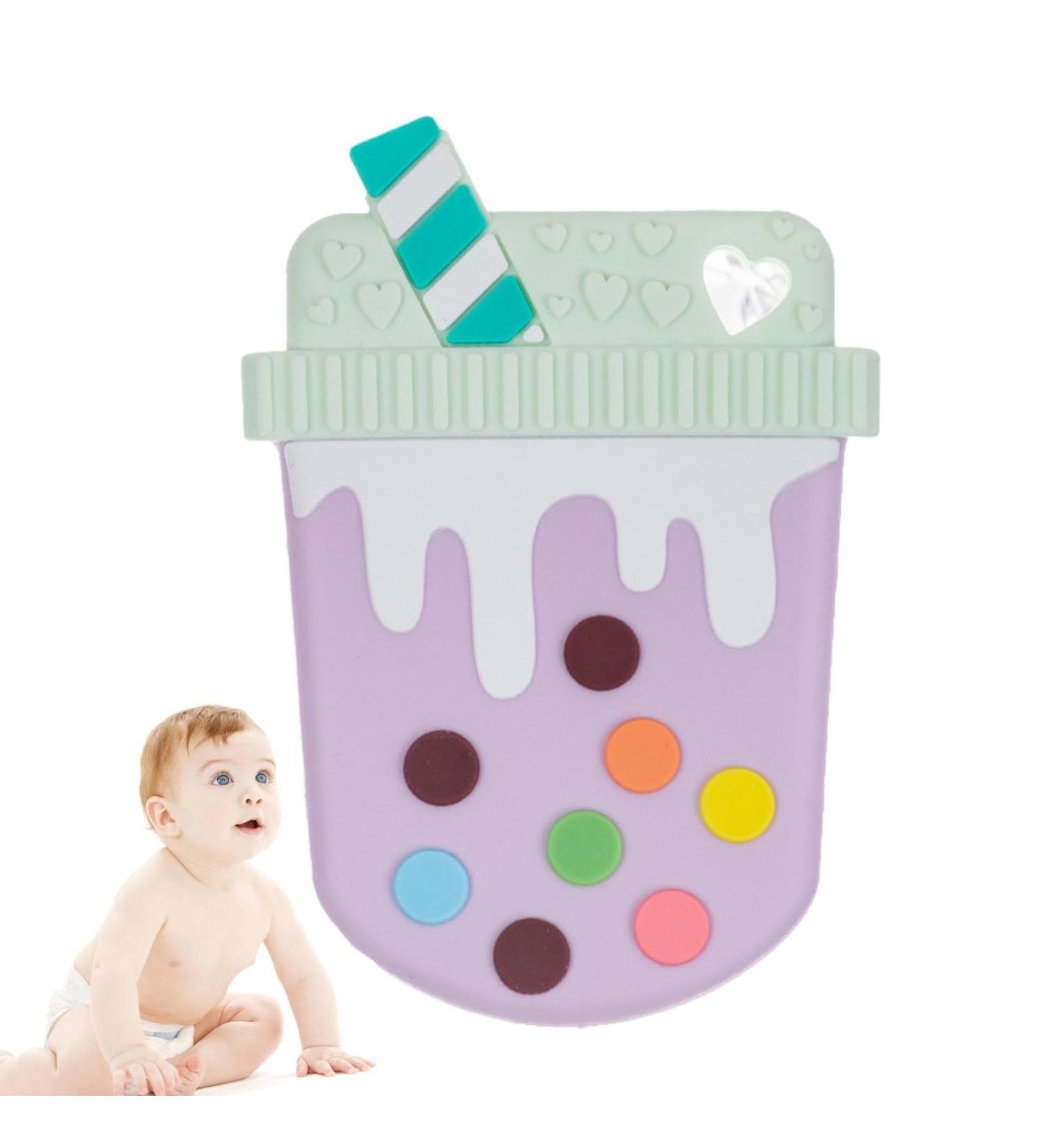 Aznever Silicone Bite Ring - Safe Baby Teething Toy | Food-Safe Silicone Cartoon Design & Gum Protection - Buy Online on SooperMarket.com