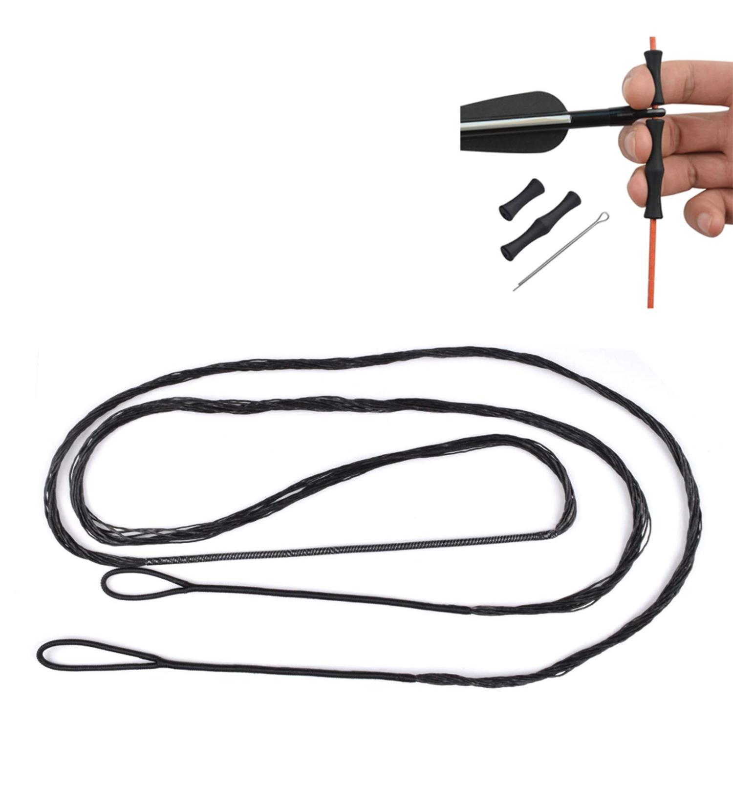 EOUS Traditional Recurve Bow String Set | B50 Dacron | 60-62 AMO | 16 Strands | Finger Savers Included - Buy Online on SooperMarket.com