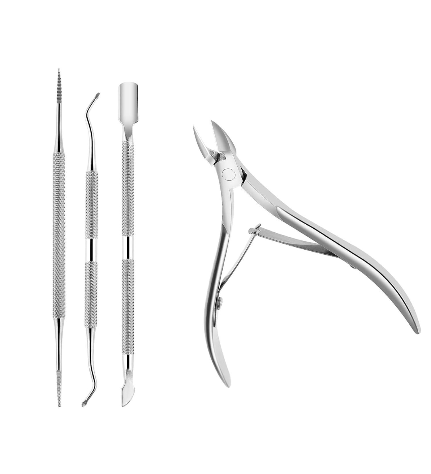 Hash Shears Nail Shaver Set - 4PC Skin Pliers & Cuticle Snaps | Stainless Steel Nail Tongs for Precise Under-Nail Cleaning - Buy Online on SooperMarket.com