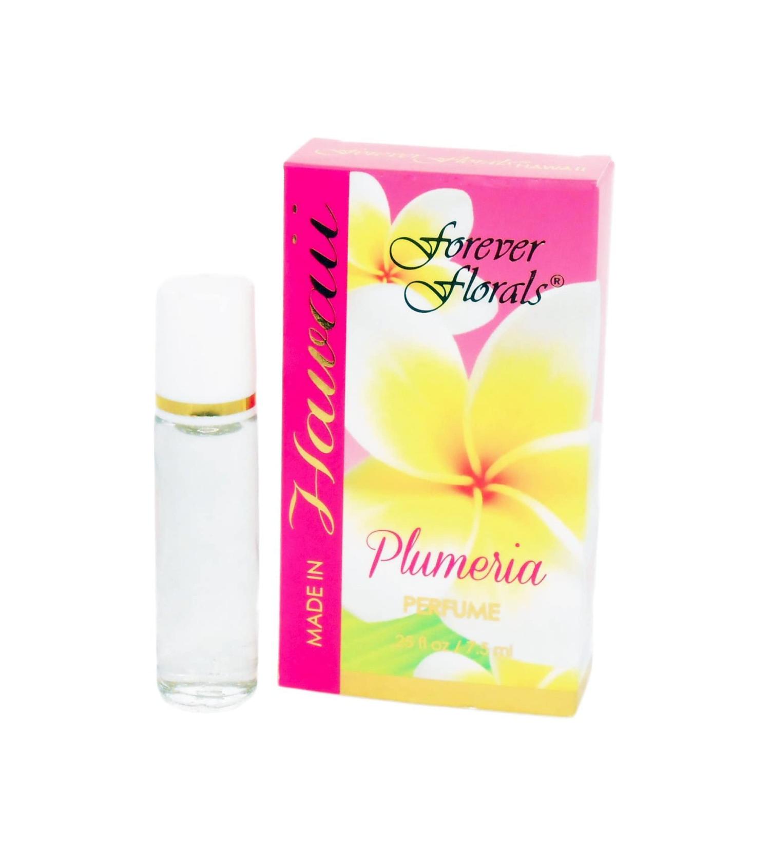 PLUMERIA PERFUME - .25 FL OZ - MADE IN HAWAII - ISLAND BODY Hawaiian Plumeria Flower 0.25 Fl Oz (Pack of 1)