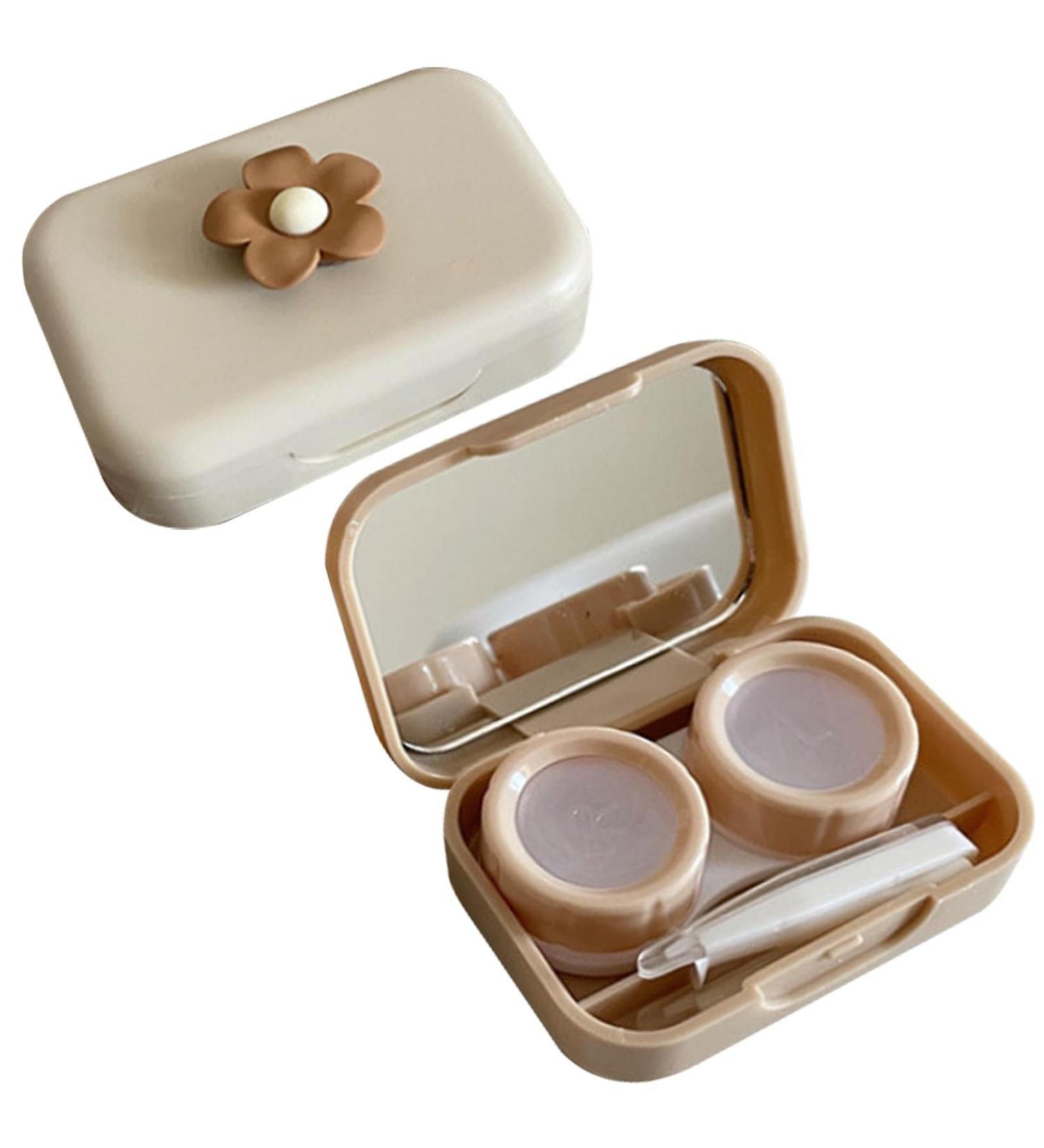 Buy XJKLBYQ Contact Lenses - 2PCS Portable Holder with Mirror & Clichtive Applicator for Travel Work & Outdoor Activities - International Shipping Available - Buy Online on SooperMarket.com
