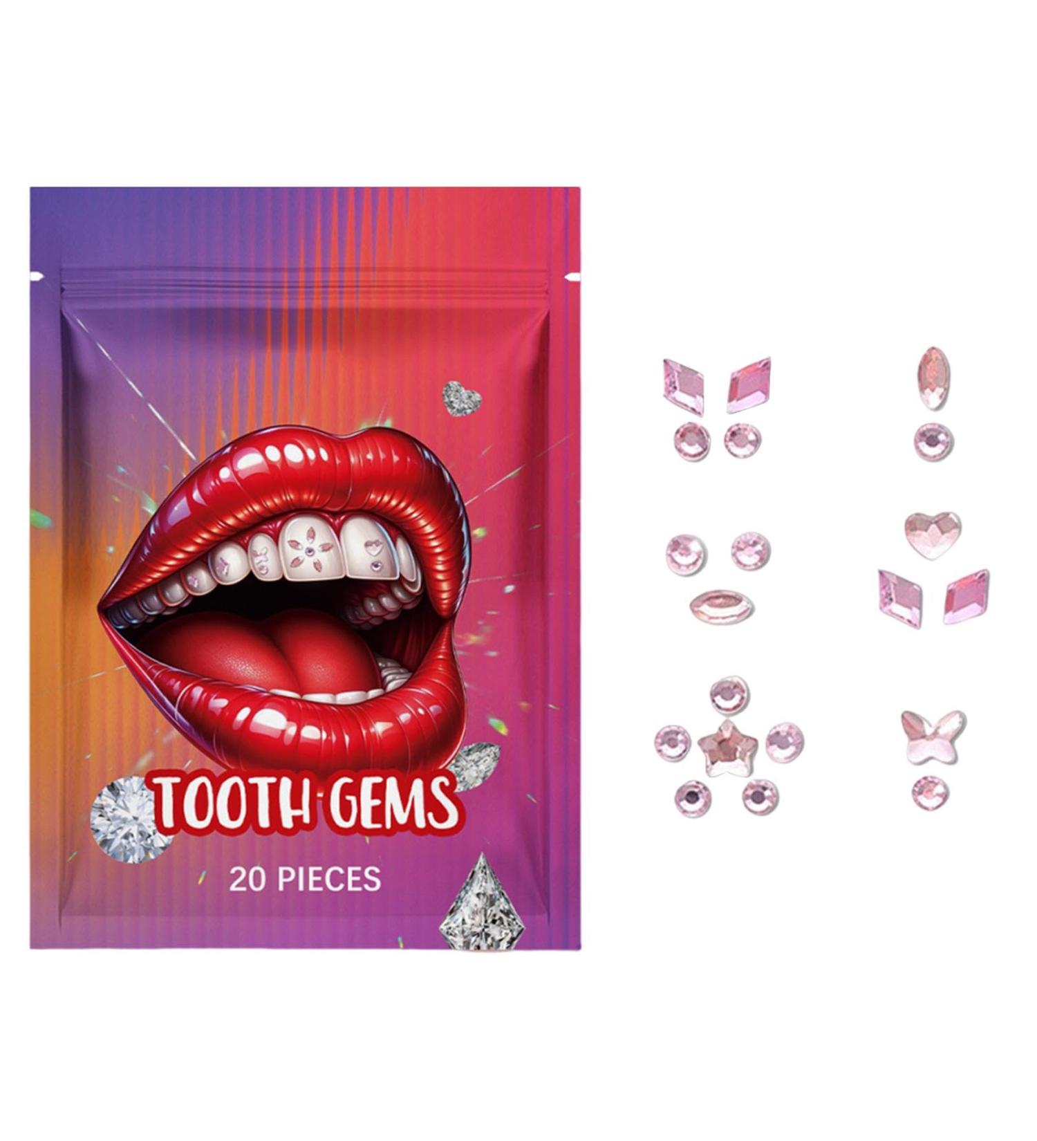Crystal Stickers for Teeth - Gemstone Rhinestone Stickers for Teeth - Multifunctional Teeth Supplies Decorative Daily Teeth Decor for Shopping Dating - Buy Online on SooperMarket.com