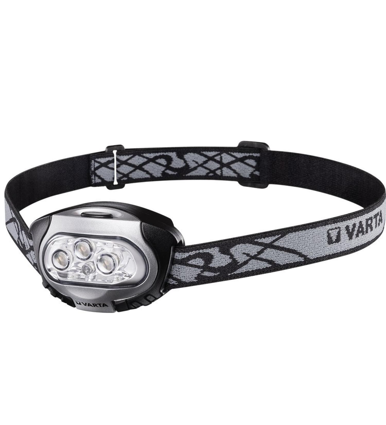 VARTA LED X4 Headlamp with 3x AAA Batteries - Red LED for Night Vision | Ideal for Jogging & Camping Waterproof & Durable Flashlight - Buy Online on SooperMarket.com