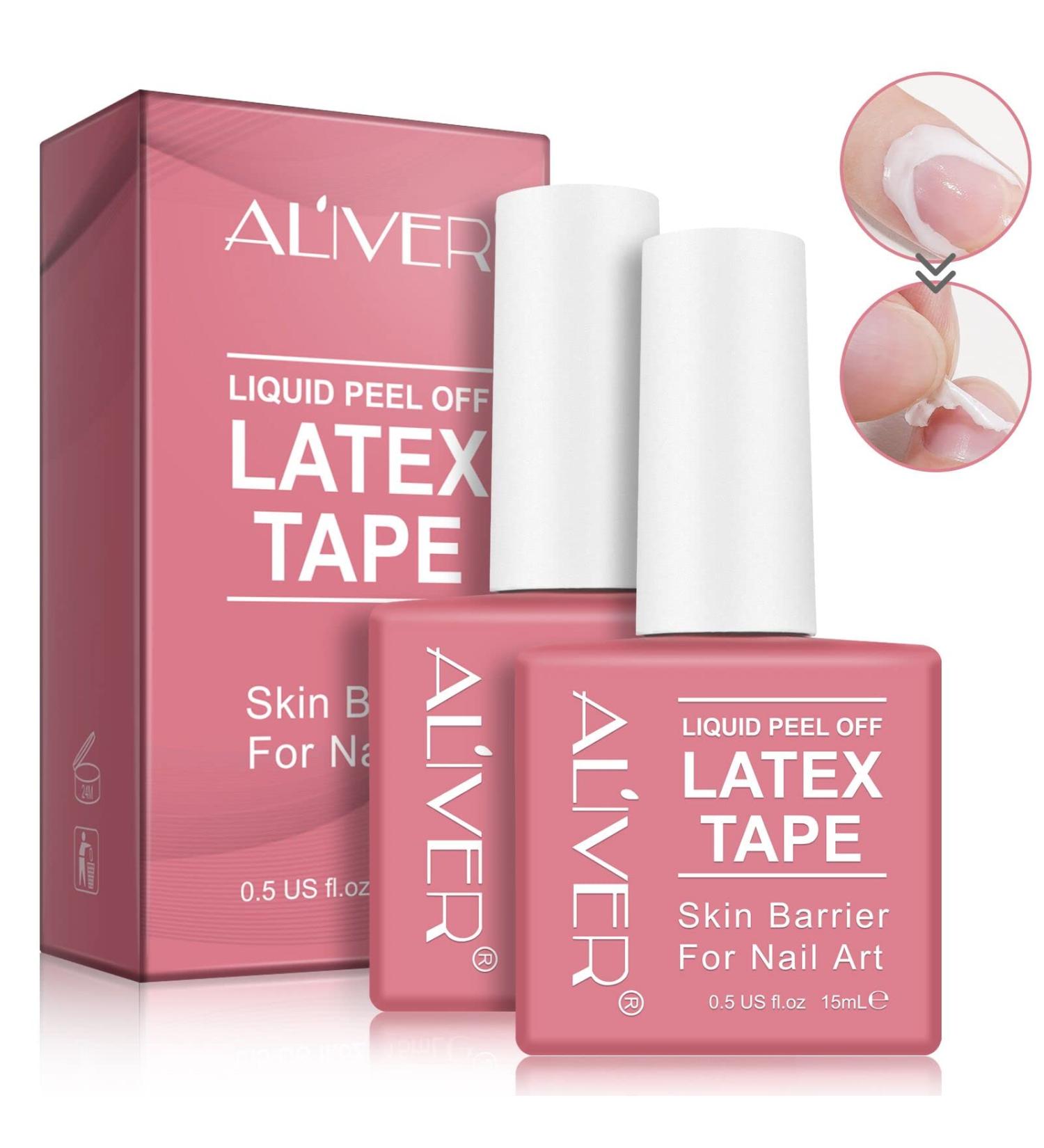 LTYYWBFB 2 Pack Liquid Latex Nails Peel Off Tape for Art Cuticle Protector Nail Painting Skin Barrier Gel Polish - Fast Drying Odorless Guard 15ML 7.5 ml (Pack of 2) - Buy Online on SooperMarket.com