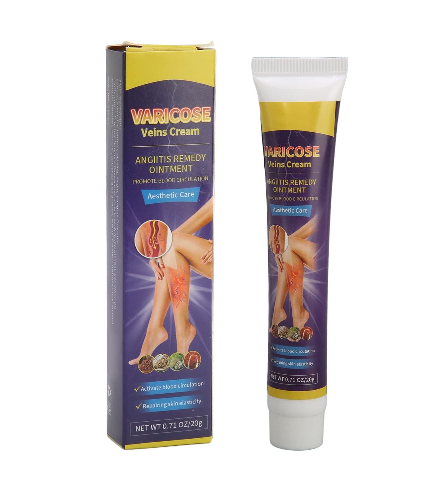 Varicose Vein & Spider Vein Cream | Capillary Health Treatment | Improve Circulation 0.7oz - Buy Online on SooperMarket.com