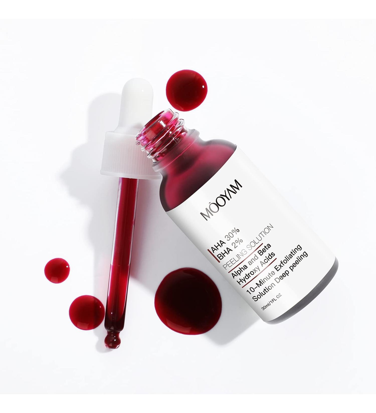 AHA 30% + BHA 2% Peeling Solution - Anti-Acne Serum & Chemical Peel for Face | BHA Liquid Exfoliant for Blemishes & Wrinkles - 1 Floz - Buy Online on SooperMarket.com