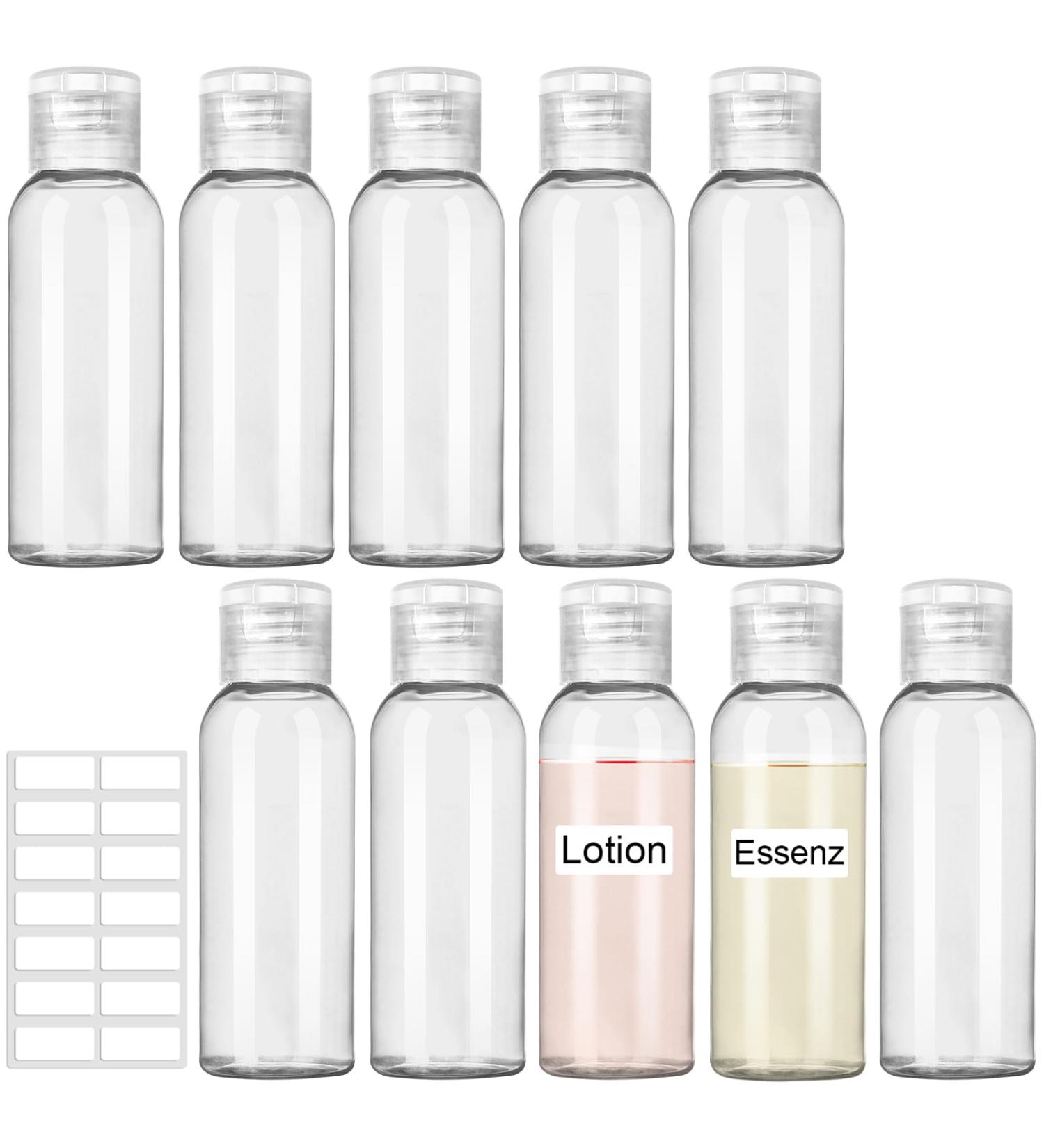 Buy Kornerain 12stk 80ml Travel Bottle Set - Transparent Containers for Shampoo Conditioner & Lotion - Perfect for Hand Luggage - Buy Online on SooperMarket.com