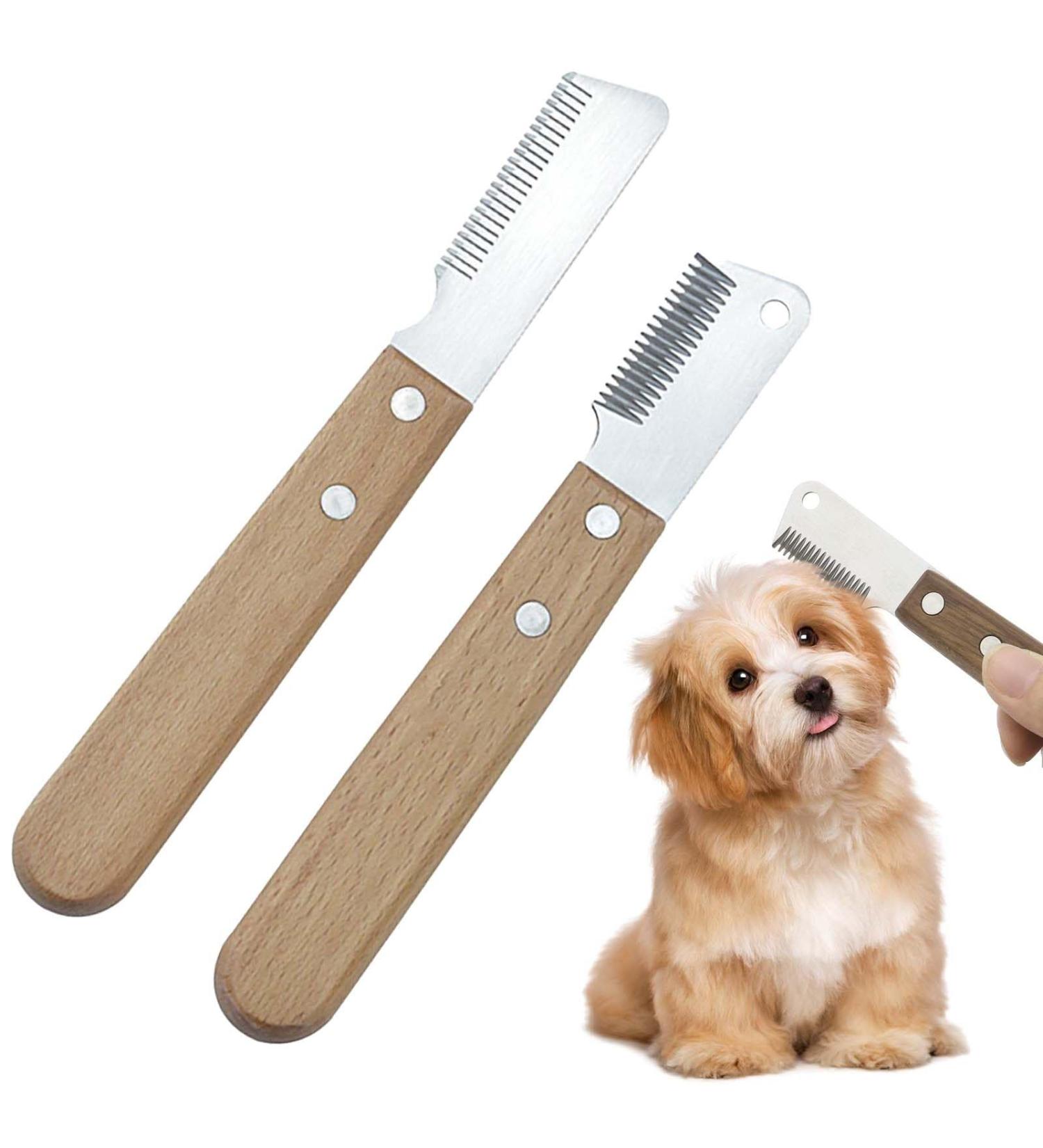 Professional Trimmeters Set for Dogs & Cats - Stainless Steel Fine & Medium Tooth Care Kit - Buy Online on SooperMarket.com
