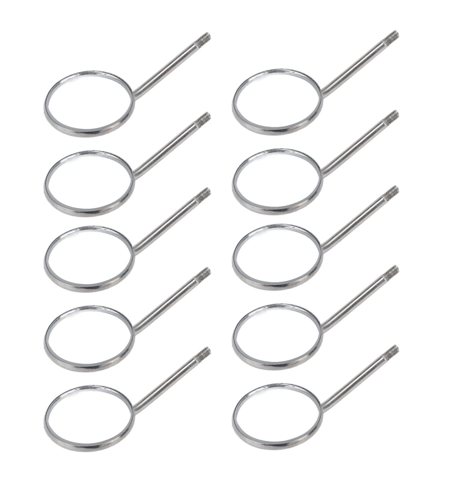10pcs Stainless Steel Round Telescopic Inspection Mirrors - 2.2cm Mouth Mirror for Detail Observation | International Shipping - Buy Online on SooperMarket.com