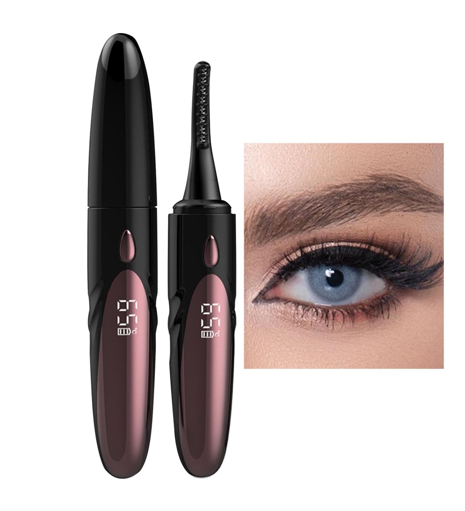 Veeteah Heated Eyelash Curler Electric Lash Curler with Comb Battery Operated Natural Curling Small Eyelash Curler Natural Curling Lash Curler for Eye Makeup Black - Buy Online on SooperMarket.com