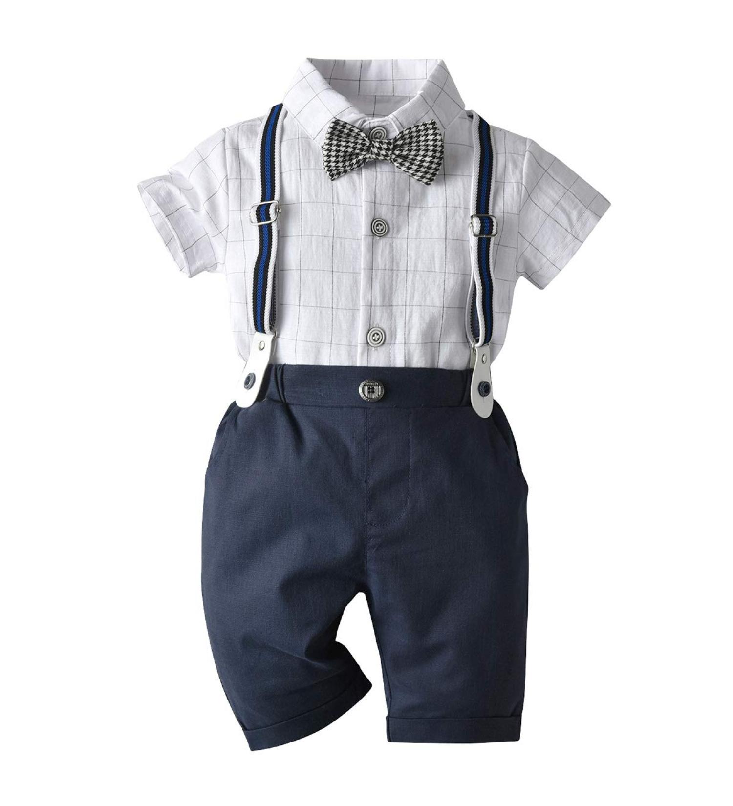 AmzBarley Baby Boys Formal Tuxedo Romper with Bowtie- Black 3-4 Years - Buy Online on SooperMarket.com