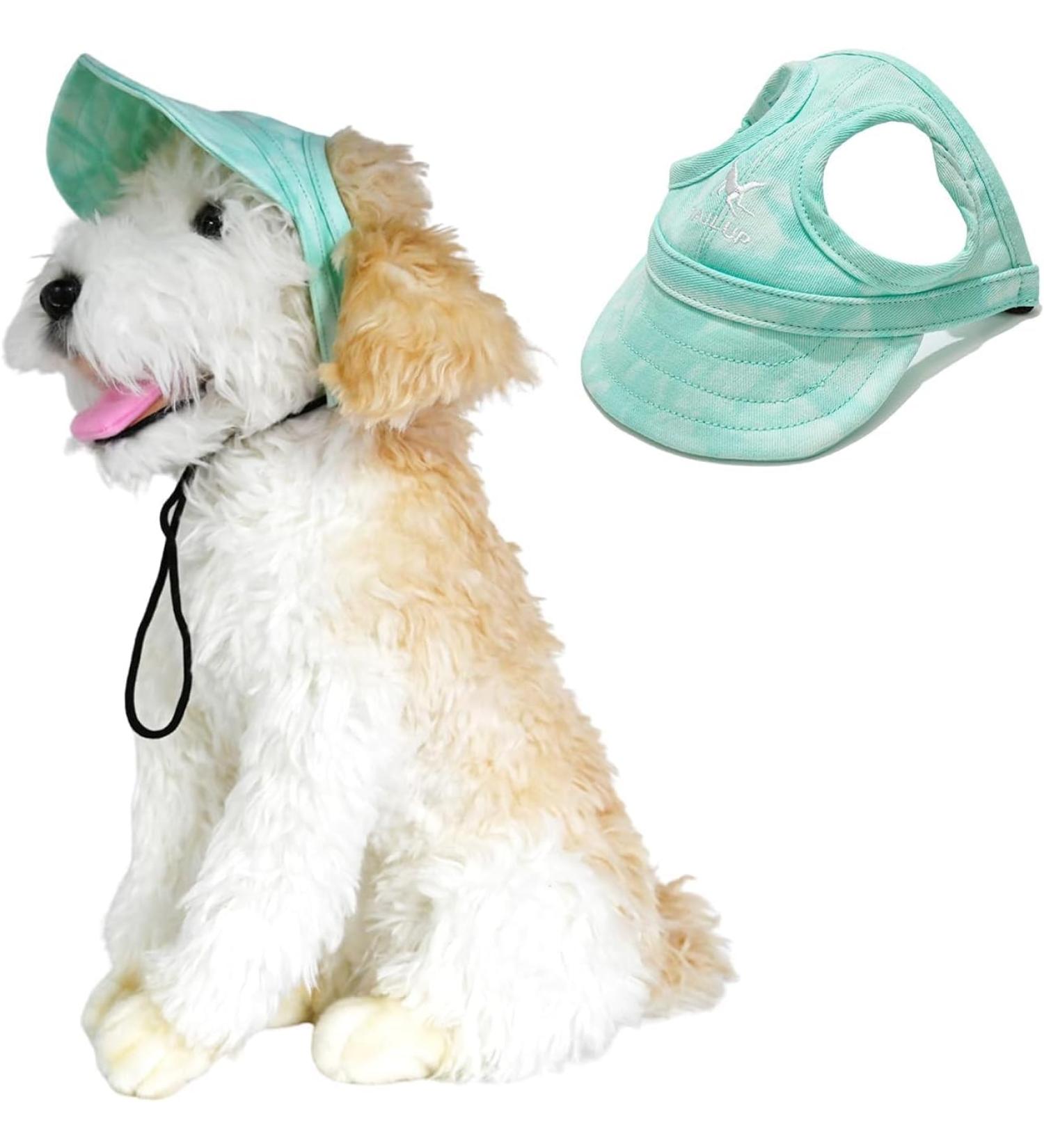 BT BEAR Hundege Baseball Cap for Dogs - Adjustable Ear Holes XL Batik Green - Perfect for Summer Travel & Sports - Small to Medium-Sized Pets - Buy Online on SooperMarket.com