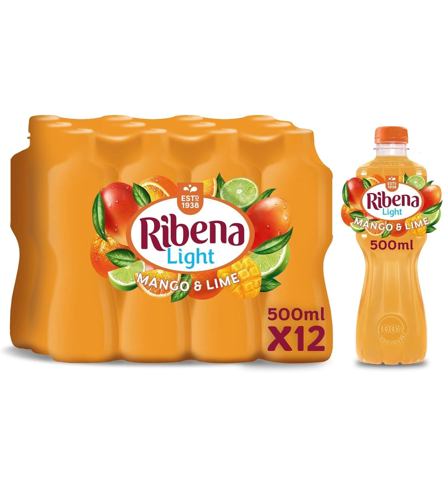 Ribena Fruit Juice Drink 500ml x 12 (Mango & Lime) - Buy Online on SooperMarket.com