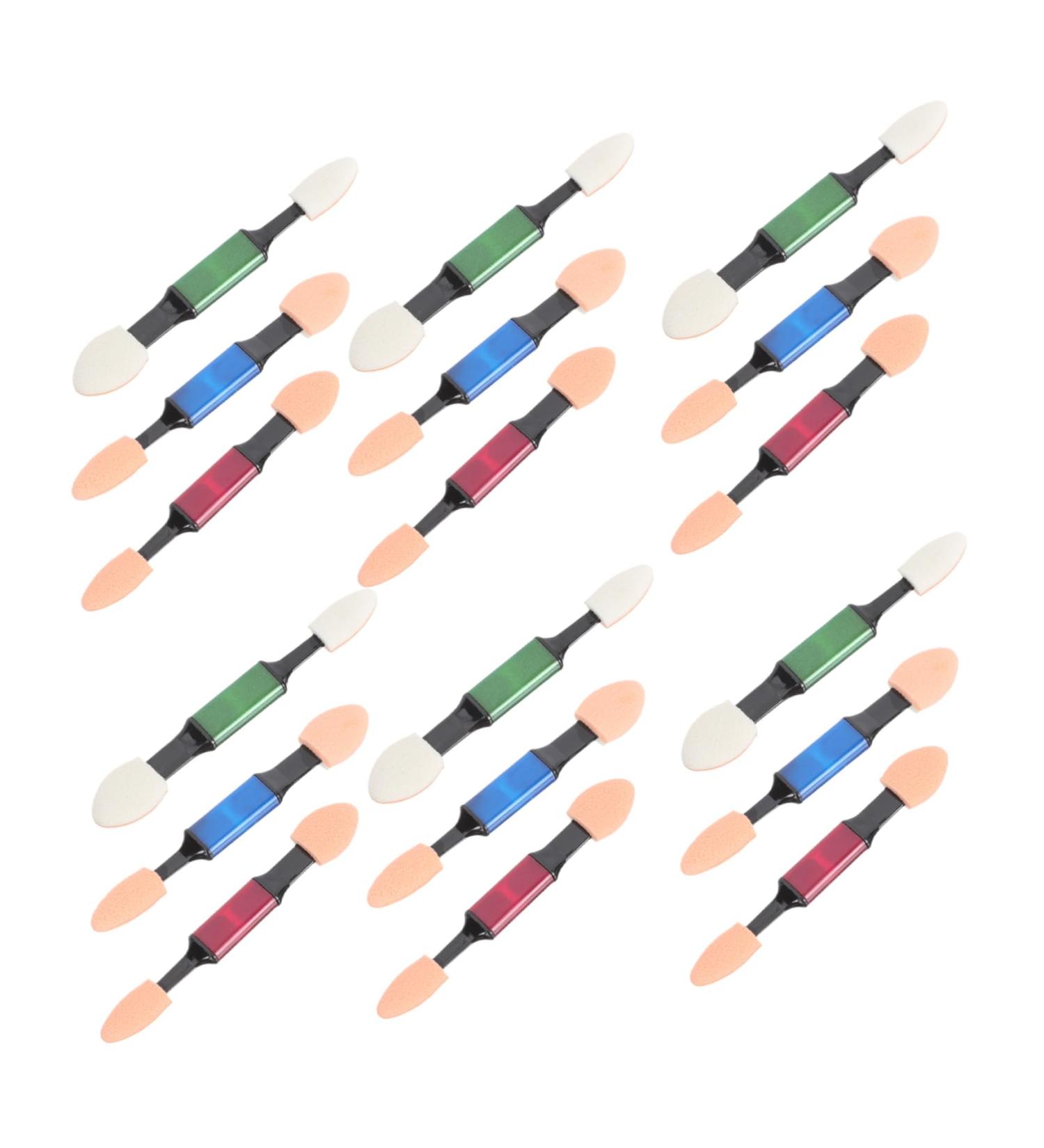 Healeved 30pcs Double Ended Eye Shadow Stick Eyeshadow Brush Eyeshadow Makeup Accessories Rod Aluminum - Buy Online on SooperMarket.com