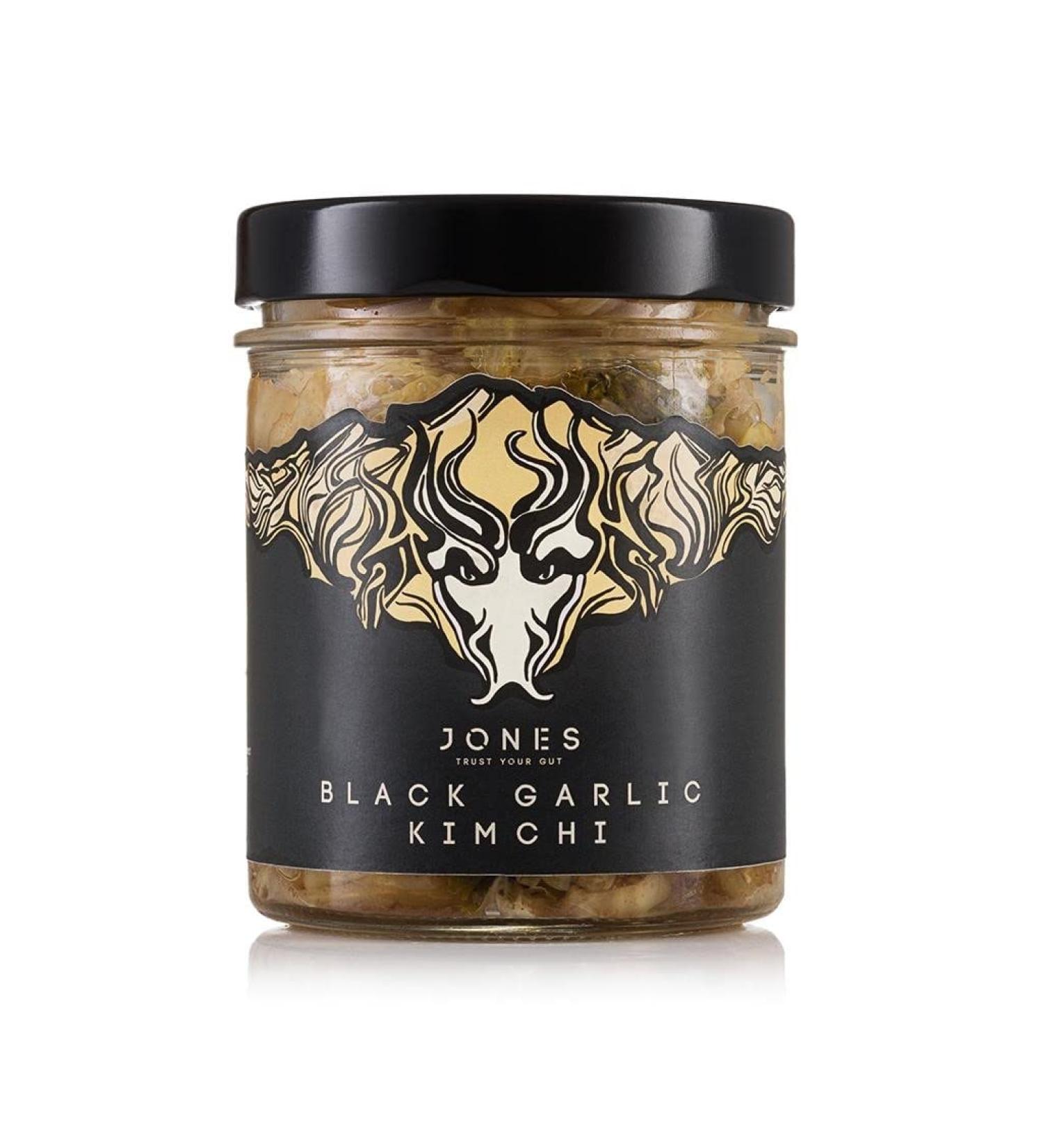 Jones Trust Your Gut Welsh Black Garlic Kimchi (2 x 370g) Raw & Unpasteurised Naturally-Fermented Kimchi with Good Gut Bacteria - Buy Online on SooperMarket.com