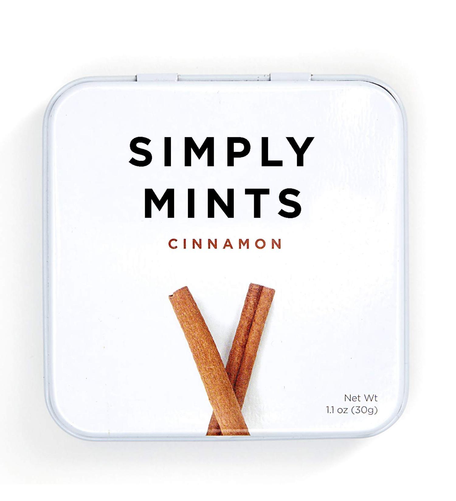 Simply Mints (Cinnamon, 1.1 oz (1 Tin)) Cinnamon 1.1 Ounce (Pack of 1)