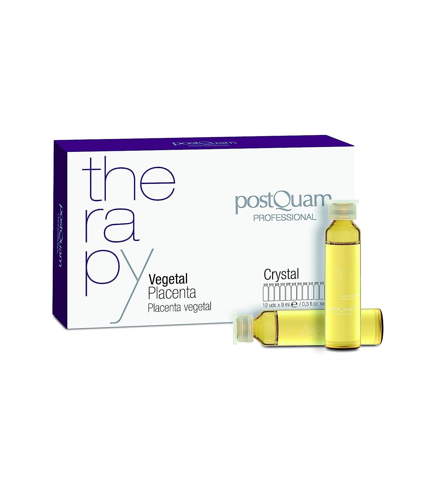 Postquam Plant Placenta Hair Ampoules - Stimulate Growth & Prevent Hair Loss | 12 x 9ml Glass Ampoules - Buy Online on SooperMarket.com