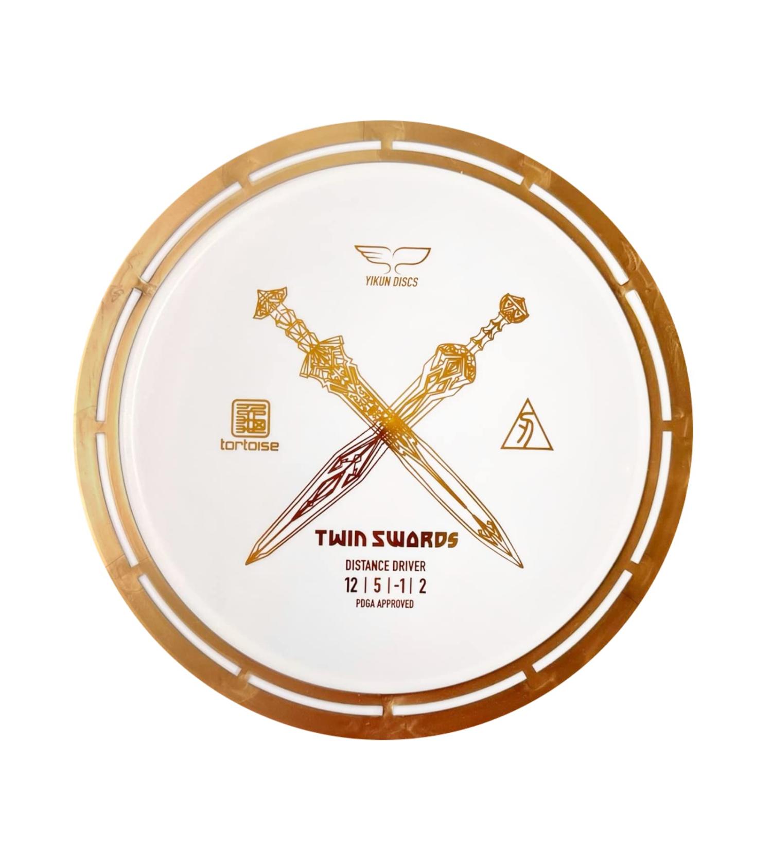 Yikun Professional Disc Golf Twin Swords Tortoise Fruit Line Distance Driver 170-175g Perfect for Outdoor Games and Competition Golden - Buy Online on SooperMarket.com