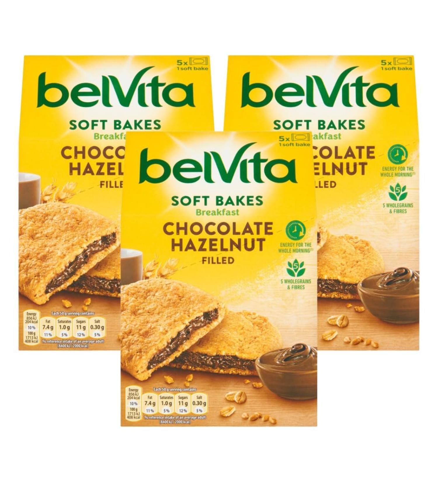 Breakfast Biscuit Bundle Consisting of Belvita Soft Bakes Chocolate Hazelnut 250g (3 Pack) - Buy Online on SooperMarket.com