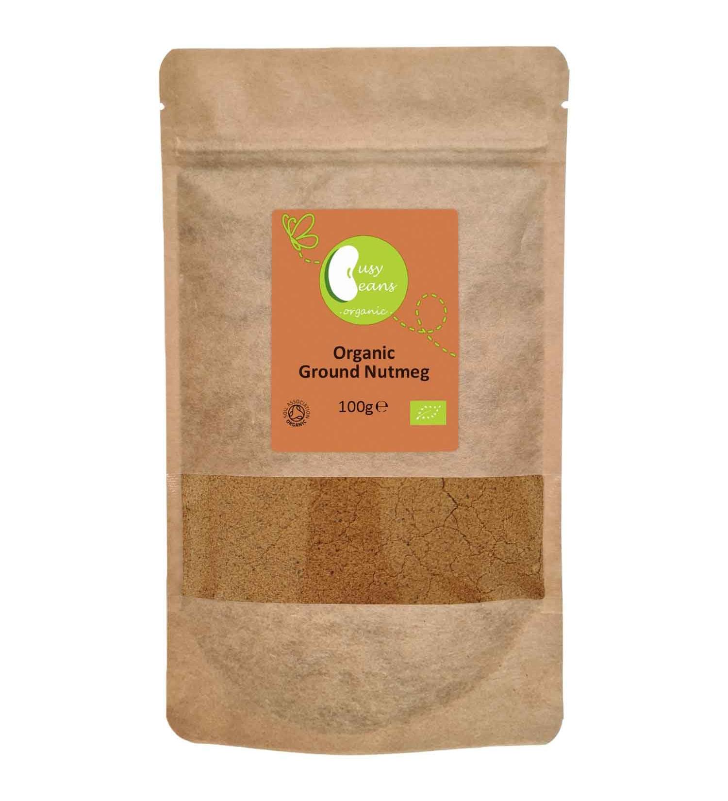 Organic Ground Nutmeg - Certified Organic - by Busy Beans Organic (100g) - Buy Online on SooperMarket.com