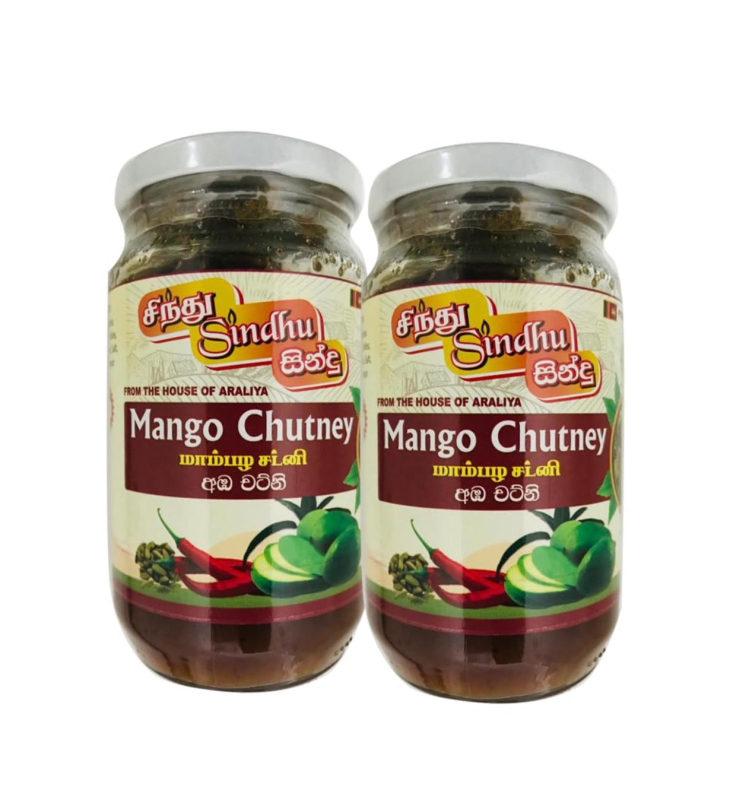 Sindhu Mango Chutney | From the House of Araliya | A Taste of Sri Lankan cuisine | 400g (Pack of 2)