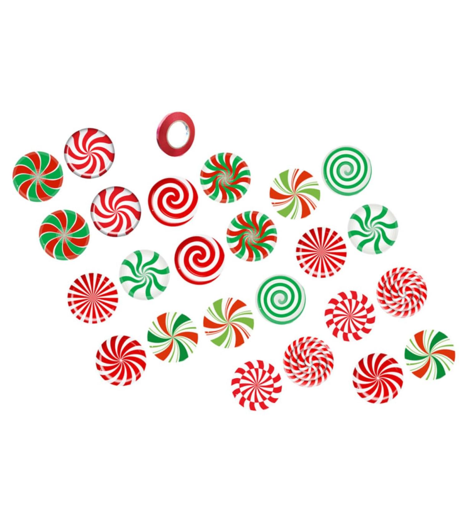 PRETYZOOM 24 Sheets Christmas Candy Decorations Ribbons Xmas Candies Xmas Ornaments Window Decorative Stickers - Buy Online on SooperMarket.com